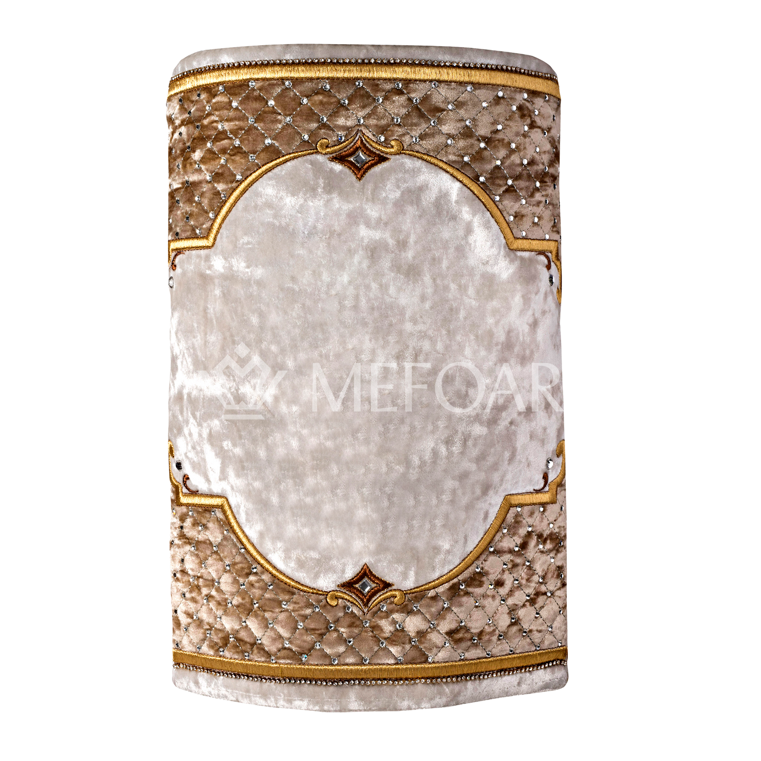 Velvet Torah Mantle - Style 802-White - Image 2