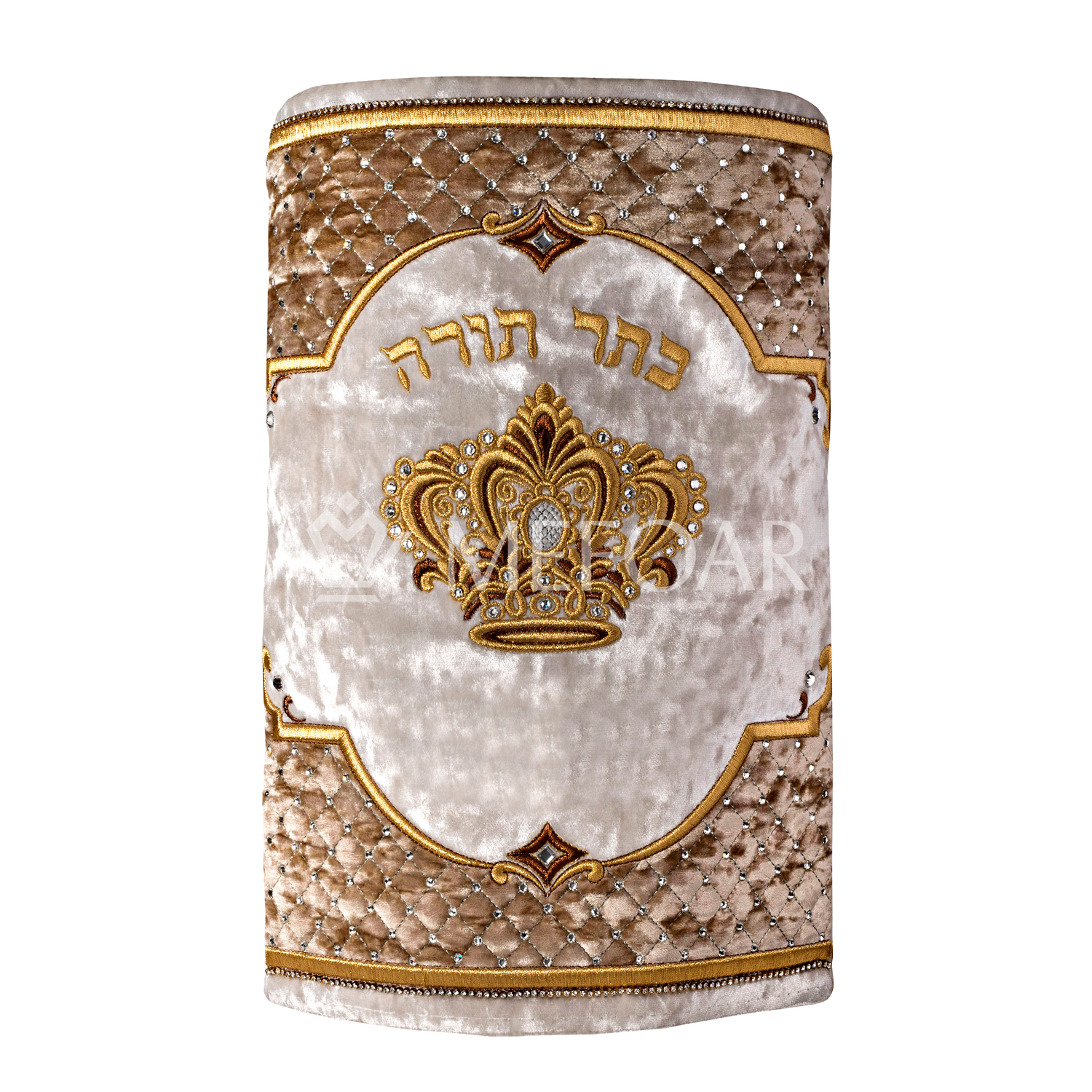 Velvet Torah Mantle - Style 802-White - Image 3