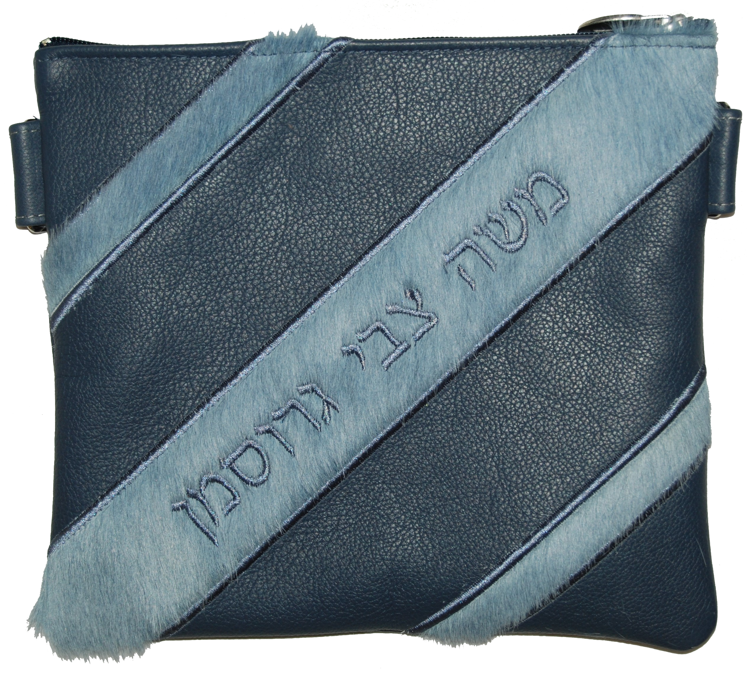Prestige Leather Tallit & Tefillin Bag — Geometric Design, Premier Collection (700I-SM)