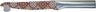 Stainless Steel Challah Knife with Stand - Red (KN-7032)