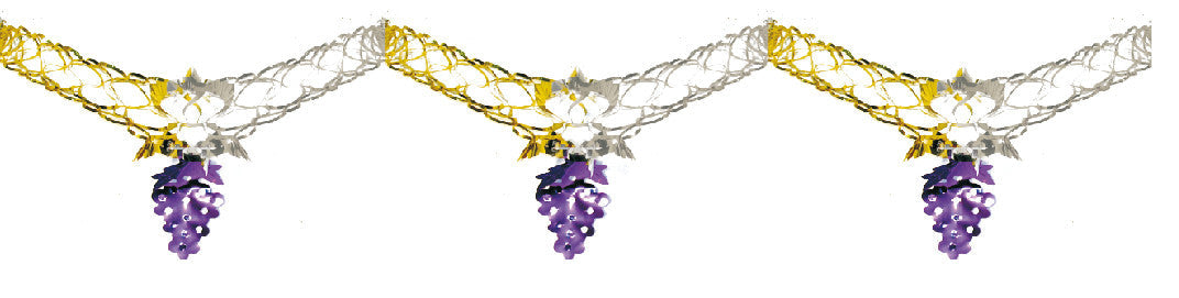 9" 6 Section Grape Garland - Pack of 12 (71124)