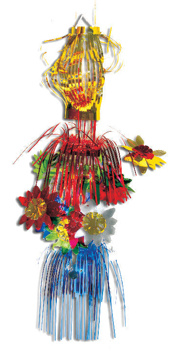 Multi Colored Lantern with Flowers - Pack of 12 - 15"