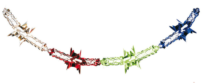 8" 6 Section Multi Colored Garland - Pack of 12
