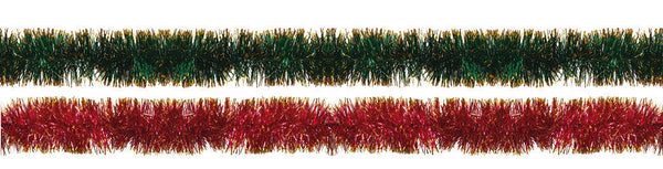 4" 12' Long Tinsel, Assorted Colors - Pack of 12 (71220)