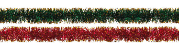 4" 12' Long Tinsel, Assorted Colors - Pack of 12 (71220)