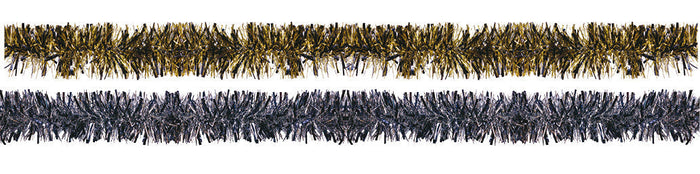4" 12' Long Tinsel, Assorted Colors - Pack of 12 (71222)