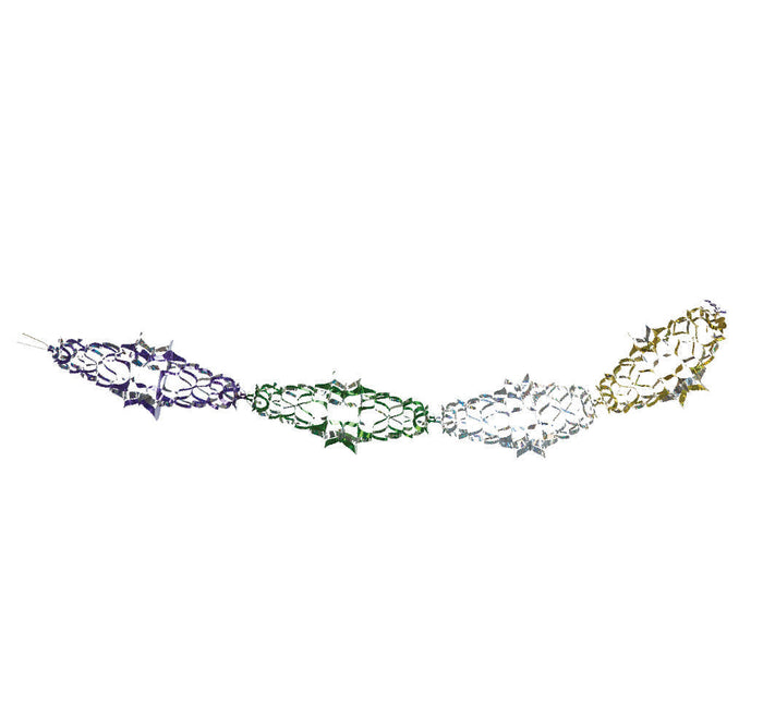 6" 8 Section Multi Colored Garland - Pack of 12 (71258)
