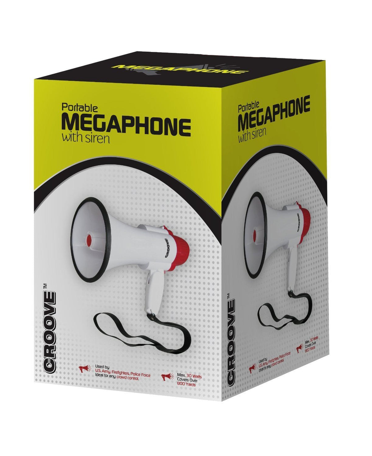 Croove Megaphone Bullhorn with Siren - 30 Watt, Lightweight — 30-watt, view 6 | Judaica Square Lakewood
