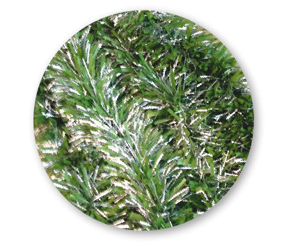 Extra Heavy and Long Tinsel, Green w/white