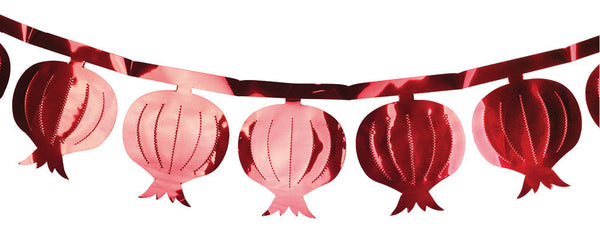 6" 7ft long pomegranates garland  - Pack of 12 (71605)