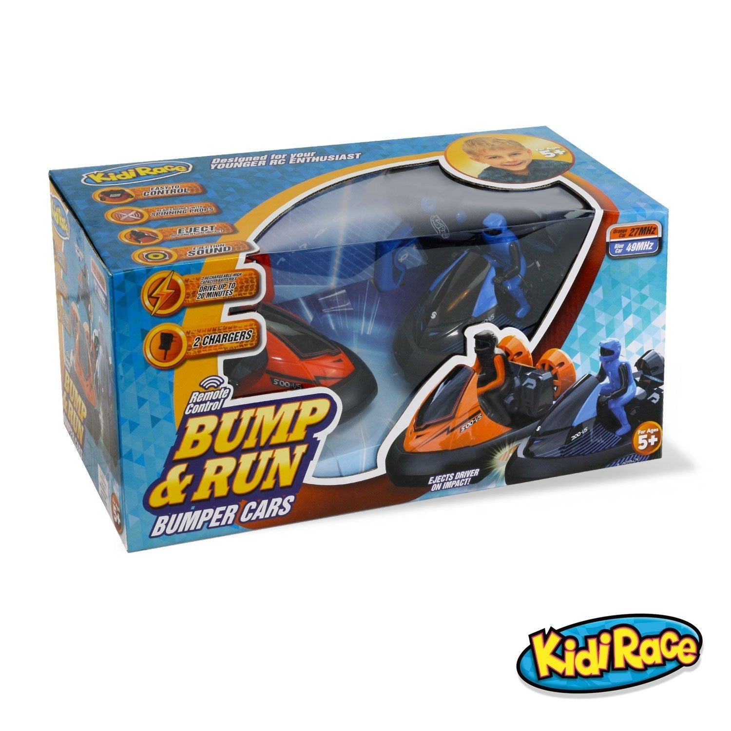 KidiRace RC Bumper Cars Set - 2 Remote Control Cars with Ejecting Drivers — 2-pack, view 6 | Judaica Square Lakewood