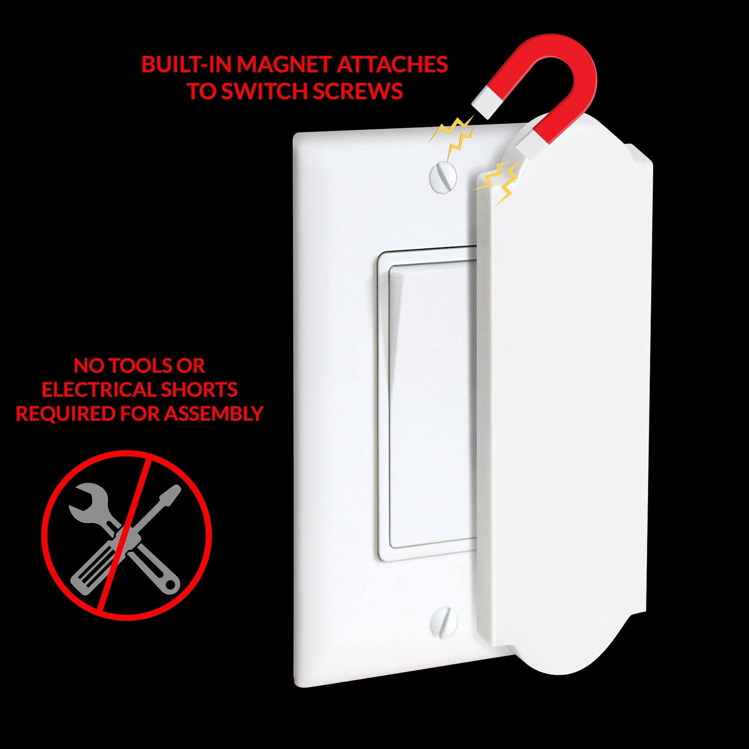 Magnetic Switch & Outlet Cover for Flat Switches - Mitzvah Family — Shabbos, view 4 | Judaica Square Lakewood