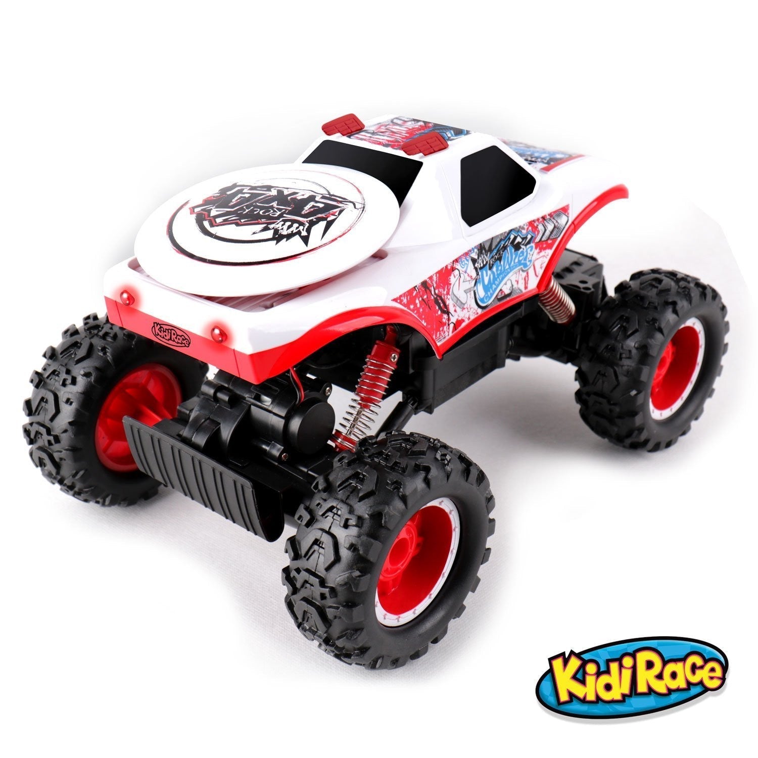 KidiRace All-Terrain RC Rock Crawler, White — truck, view 9 | Judaica Square Lakewood