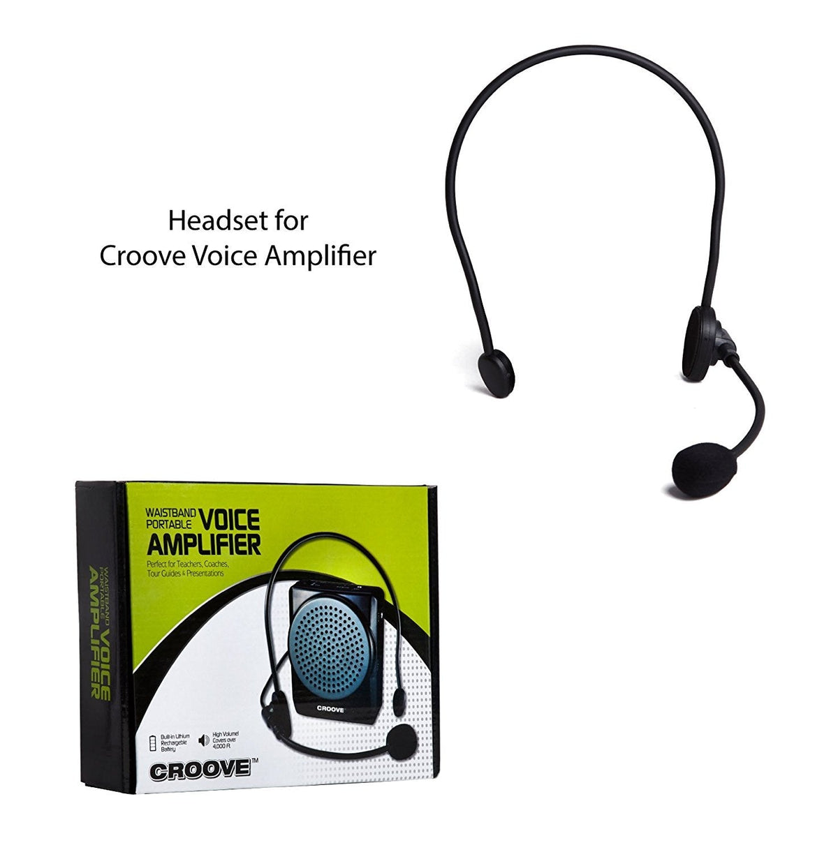 Replacement Headset for Croove Voice Amplifier — genuine part, view 2 | Judaica Square Lakewood