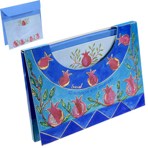 Light Pomegranates Notelets and Envelopes with Case