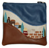 Prestige Leather Tallit & Tefillin Bag — Jerusalem & Yerushalayim Design, Supreme Collection (725G-TN)