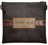 Prestige Leather Tallit & Tefillin Bag — Geometric Design, Exclusive Collection (750G-BR2)