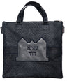 Prestige Leather Tallit & Tefillin Bag — Geometric & 770 Design, Exclusive Collection (750G-NV12)