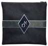 Prestige Leather Tallit & Tefillin Bag — Geometric & Diamond Design, Premier Collection (750H-NV)