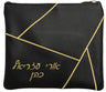 Prestige Leather Tallit & Tefillin Bag — Geometric Design, Prestige Collection (755D-BK2)