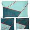 Prestige Leather Chabad Bar Mitzvah Set — Geometric Design, Regal Collection (755F-TU)