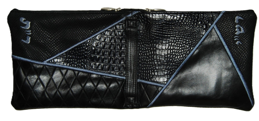 Personalization preview — Leather Chabad Bar Mitzvah Set — Geometric & Diamond Design, Premier Collection