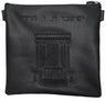 Prestige Leather Tallit & Tefillin Bag — Bais Hamikdash Design, Regal Collection (760F-BK)
