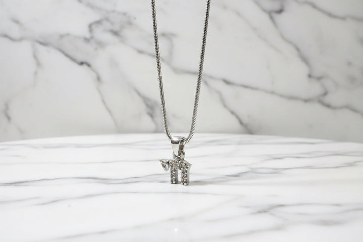 Sterling Silver & Cubic Zirconia Chai Necklace — 16-18 Inches