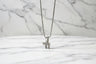 Cubic zirconia chai necklace — sparkling vintage sterling charm | Judaica Square Lakewood