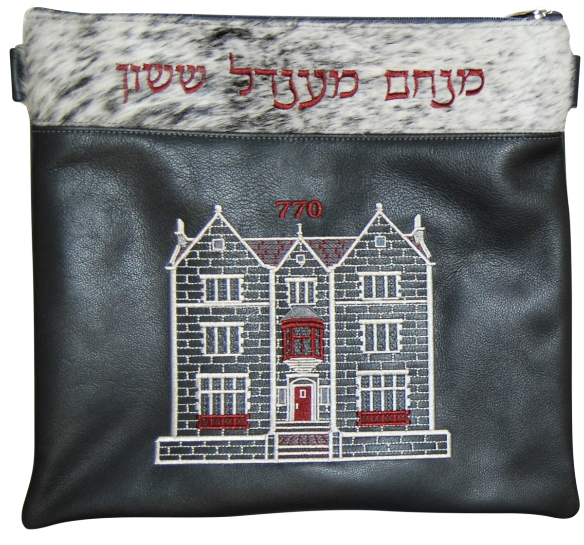 Prestige Leather Tallit & Tefillin Bag — 770 Design, Regal Collection (770F-CH)