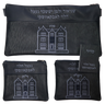 Prestige Leather Chabad Bar Mitzvah Set — Geometric & 770 Design, Exclusive Collection (770F-NV5)