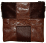 Prestige Leather Tallit & Tefillin Bag — Geometric & Colorblock Design, Premier Plus Collection (775J-BR)