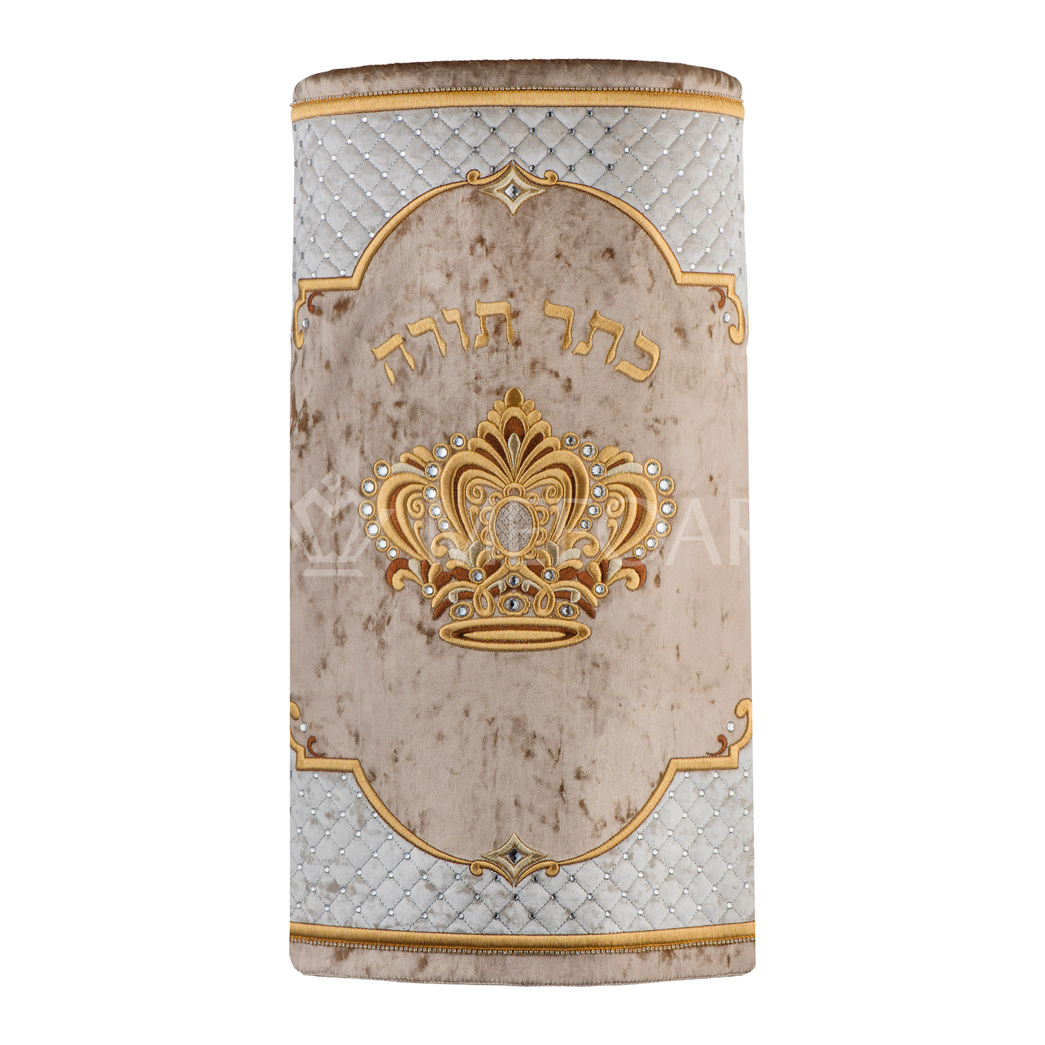 Mefoar Velvet Torah Mantle -802-Gold - Image 3