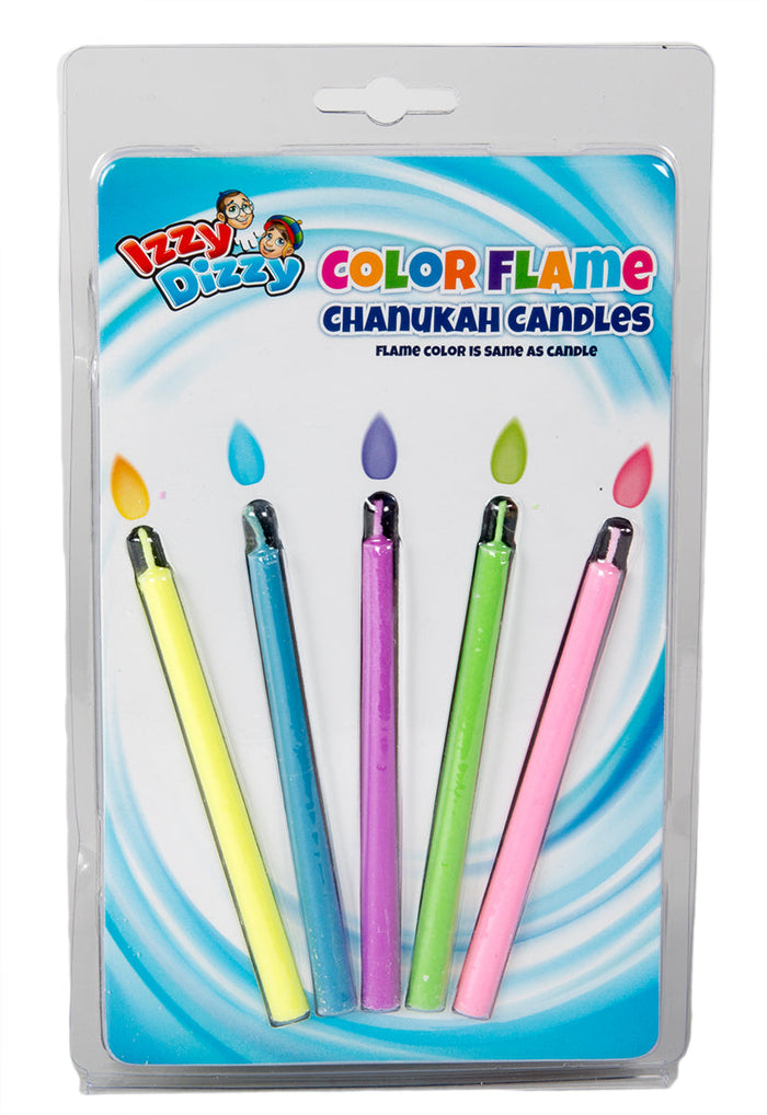 Color Flame Candles, 5-Pack — Color flame candles burning with colored flames | Judaica Square Lakewood