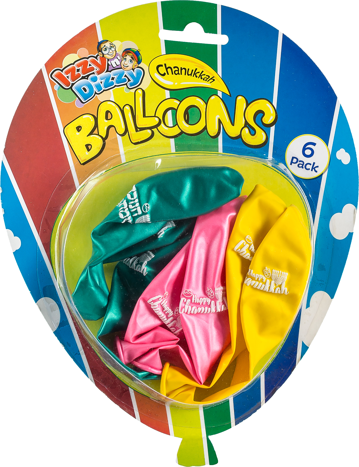 Chanukah Balloons 6pk. — Judaica Square