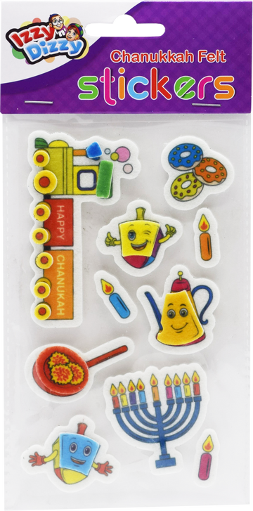 Chanukah Felt Stickers — soft felt Chanukah shapes with adhesive backing | Judaica Square Lakewood