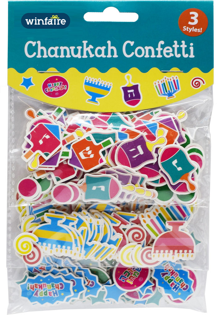 Chanukah Confetti — Chanukah-themed table scatter confetti | Judaica Square Lakewood