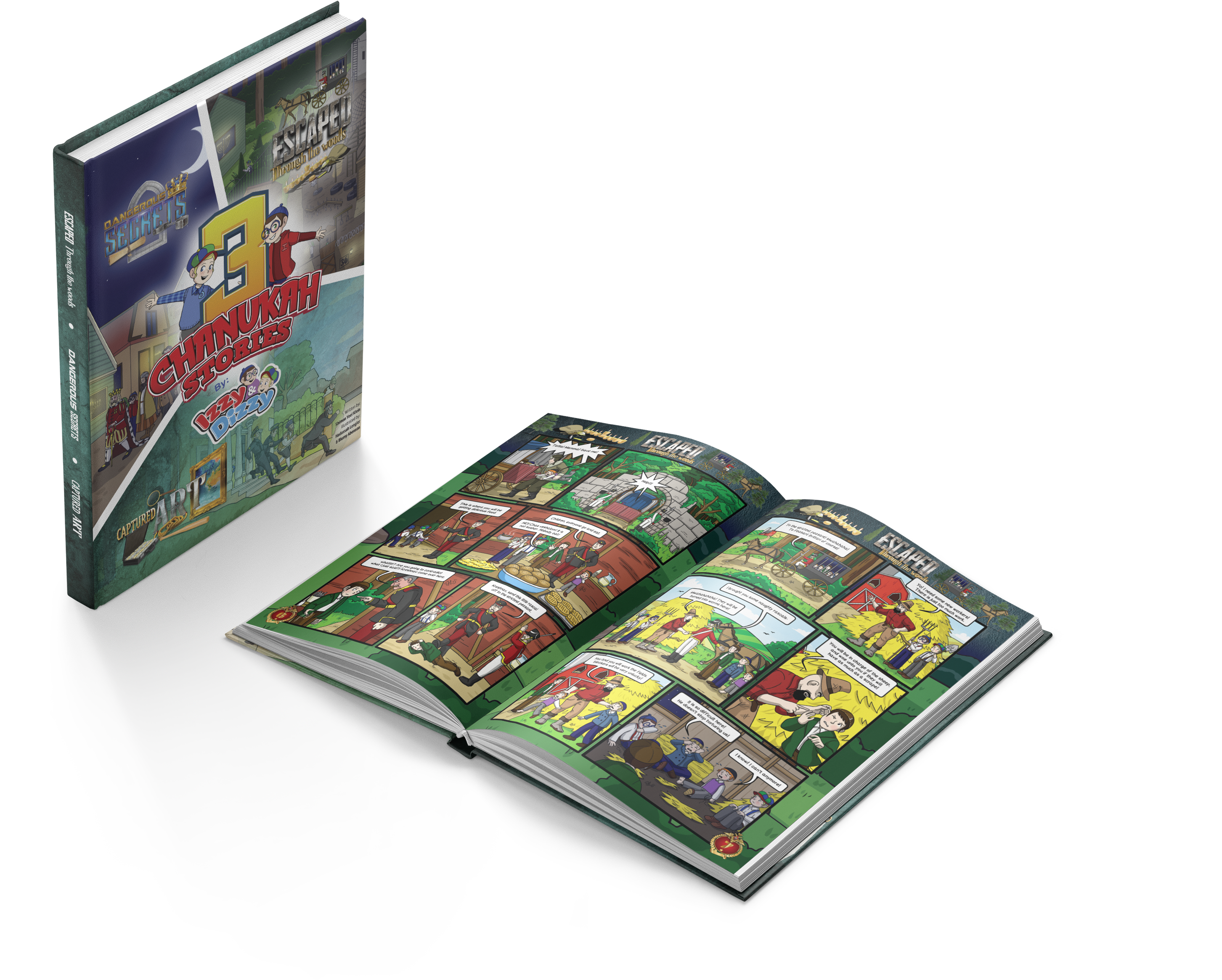 3 Story Chanukah Comic Book - Yiddish — Judaica Square