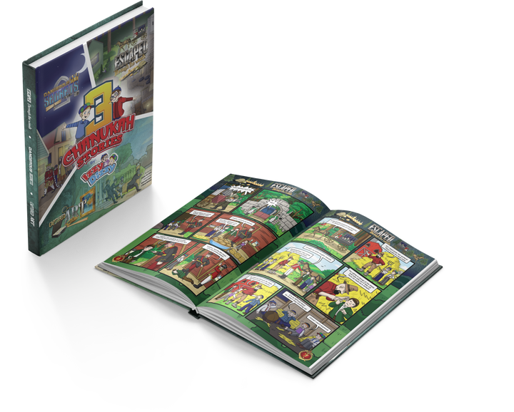 3-Story Chanukah Comic Book, Yiddish — Illustrated Chanukah Storybook