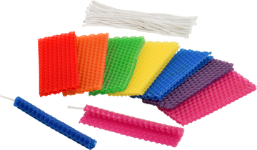 Chanukah Candle Making Set — craft kit box with hand-shaped colored candles