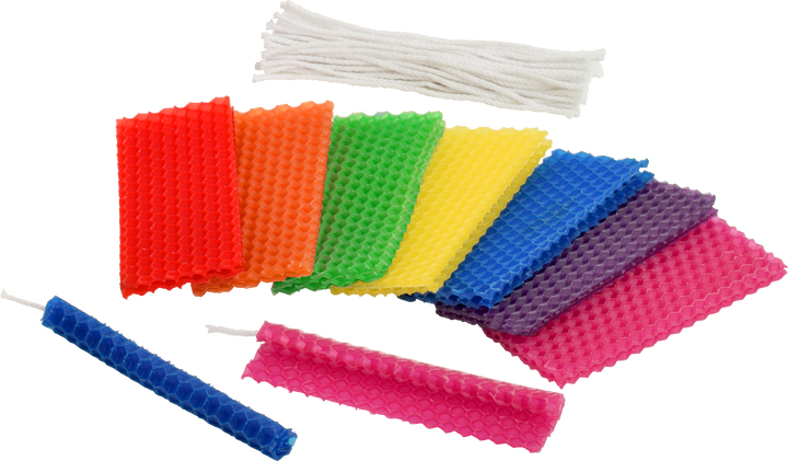Chanukah Candle Making Set — craft kit box with hand-shaped colored candles