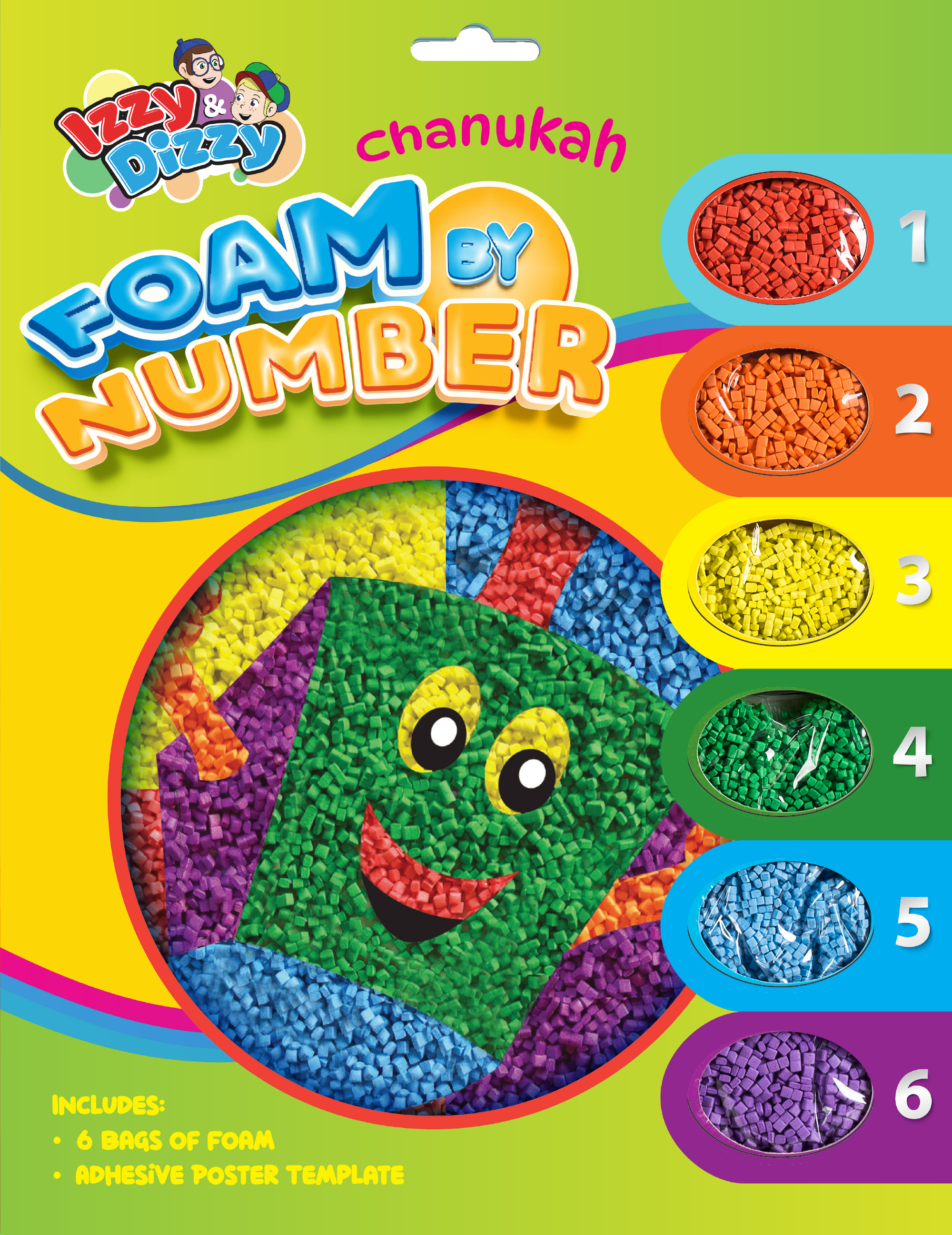 Chanukah Foam by Numbers Kit — Judaica Square
