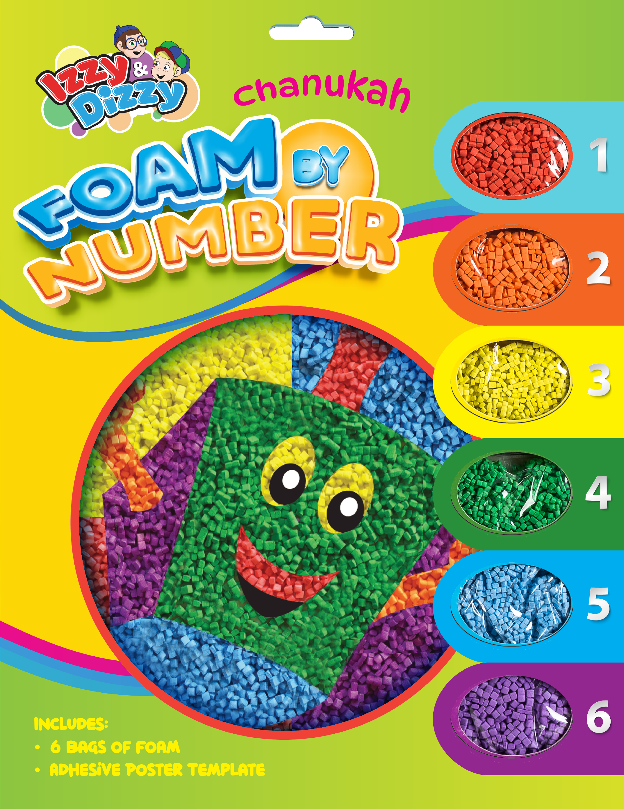 Chanukah Foam by Numbers Kit — Judaica Square