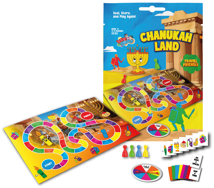 Chanukah Land Travel Game — compact Chanukah board game box | Judaica Square Lakewood