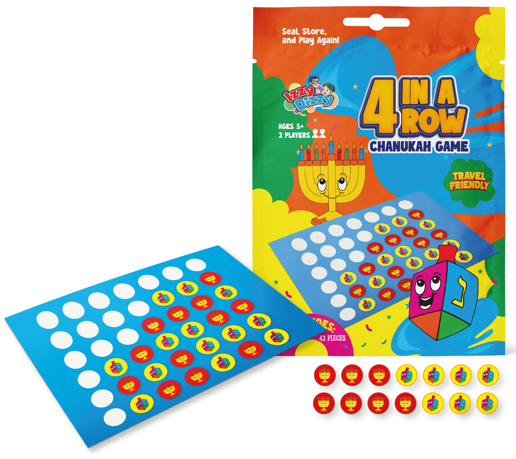 Chanukah 4-in-a-Row Game / Travel — Judaica Square