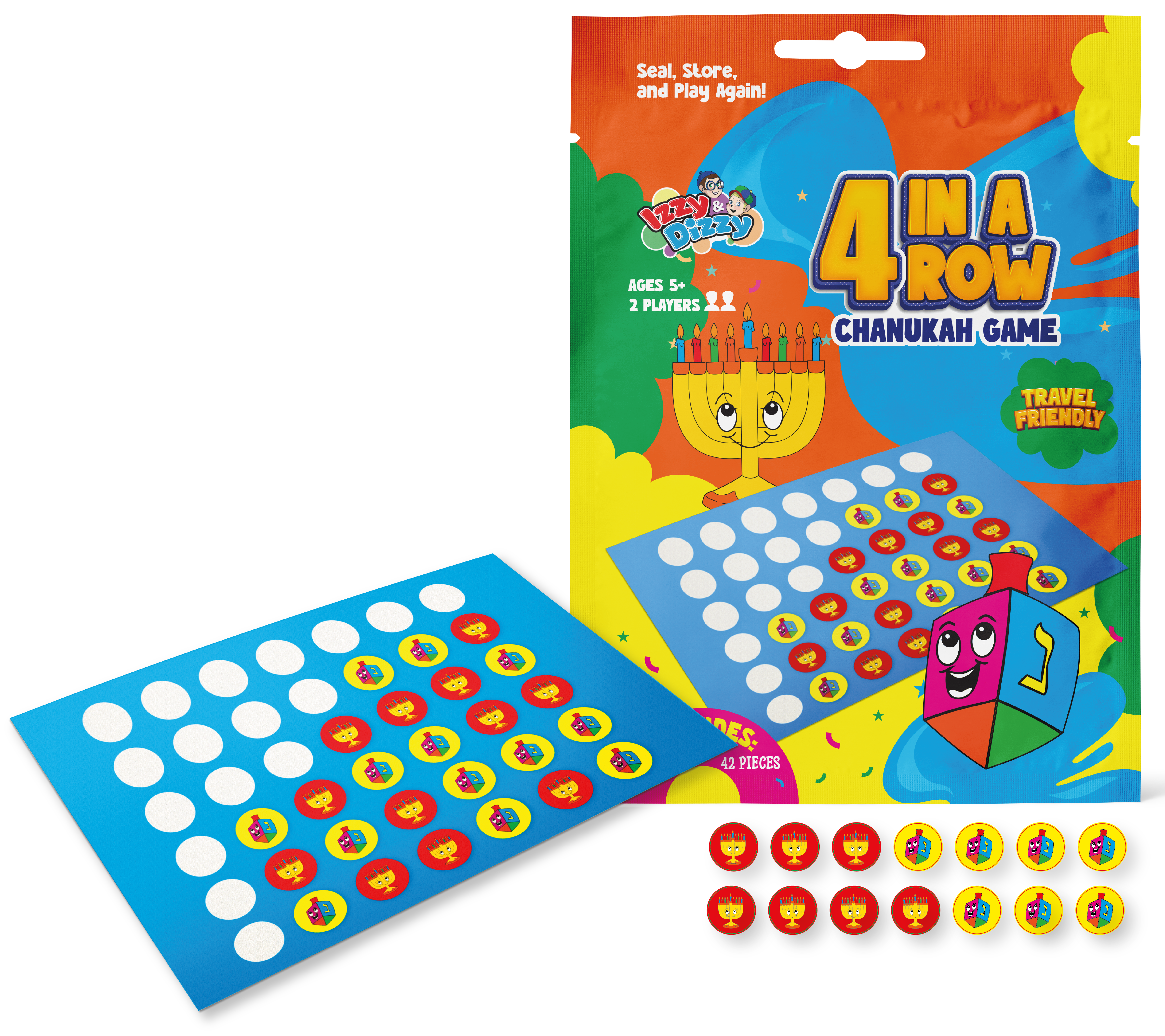Chanukah 4-in-a-Row Game / Travel — Judaica Square