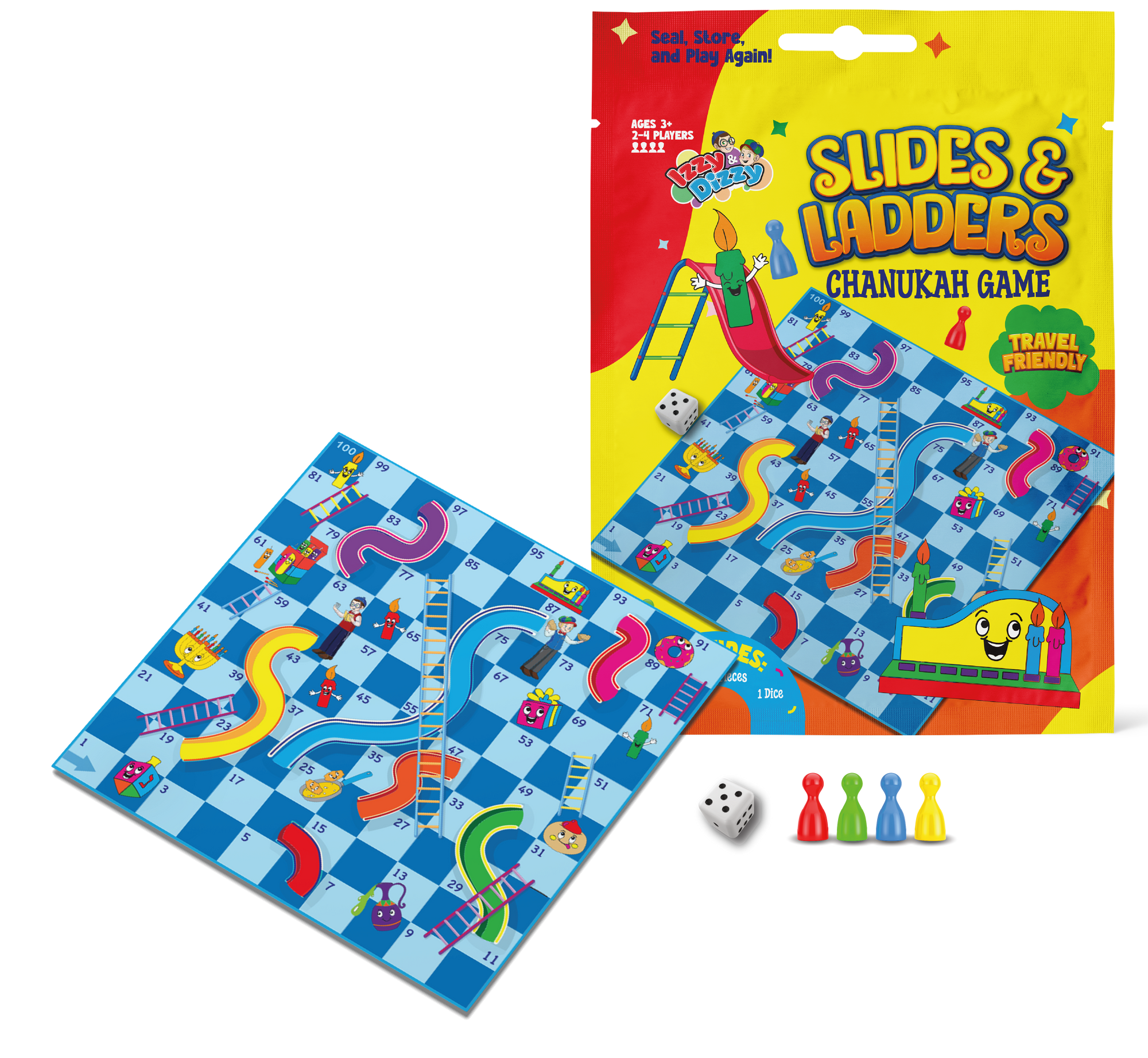 Chanukah Slides-n-Ladders Game / Travel — Judaica Square