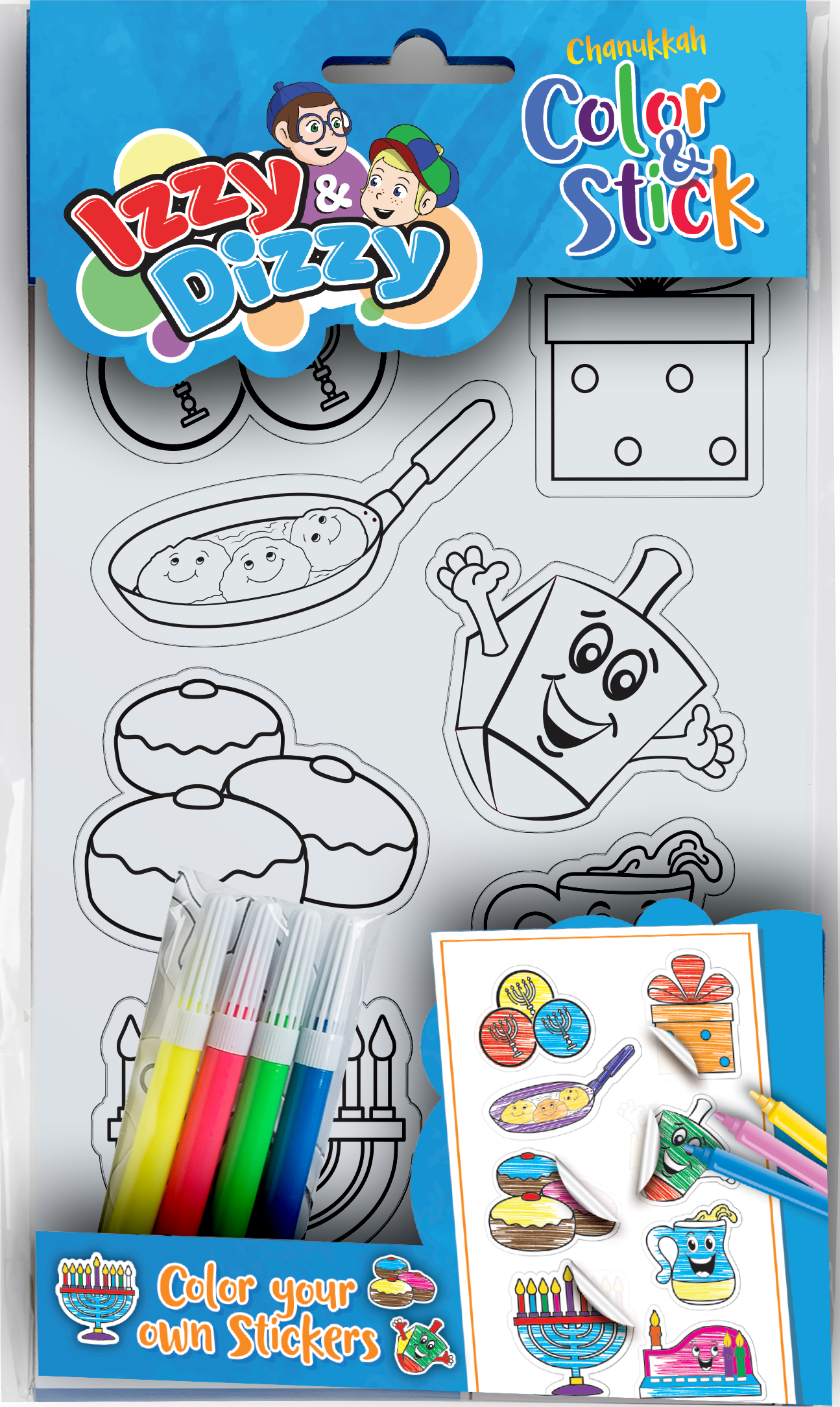 Chanukah Color & Stick — Judaica Square
