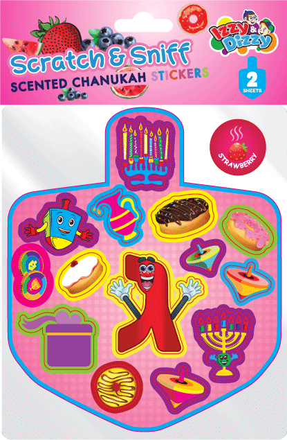 Scratch and Sniff Chanukah Stickers — Judaica Square