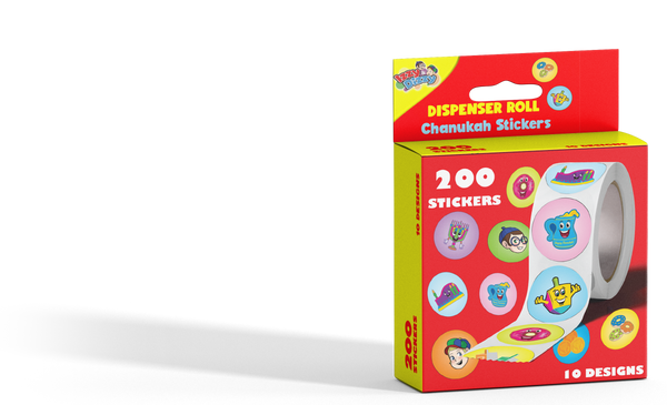 Dispenser Chanukah Stickers — Judaica Square